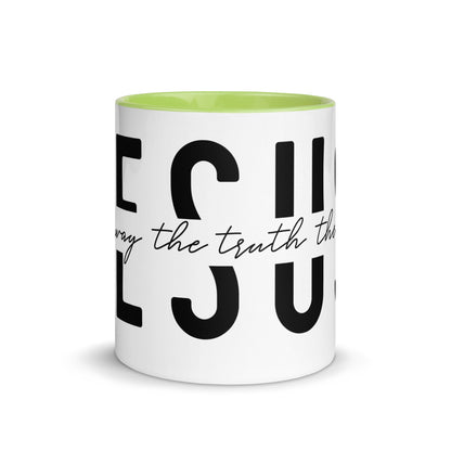 Jesus the Way the Truth the Life Mug with Color Inside