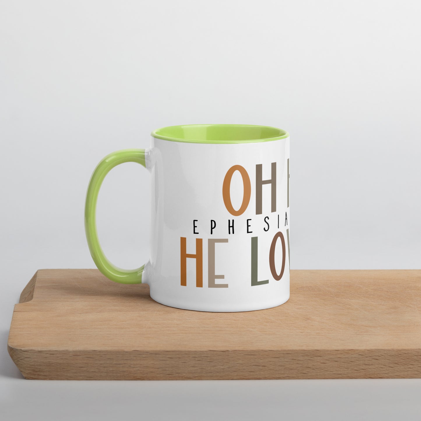 Oh How He Loves Us Mug with Color Inside