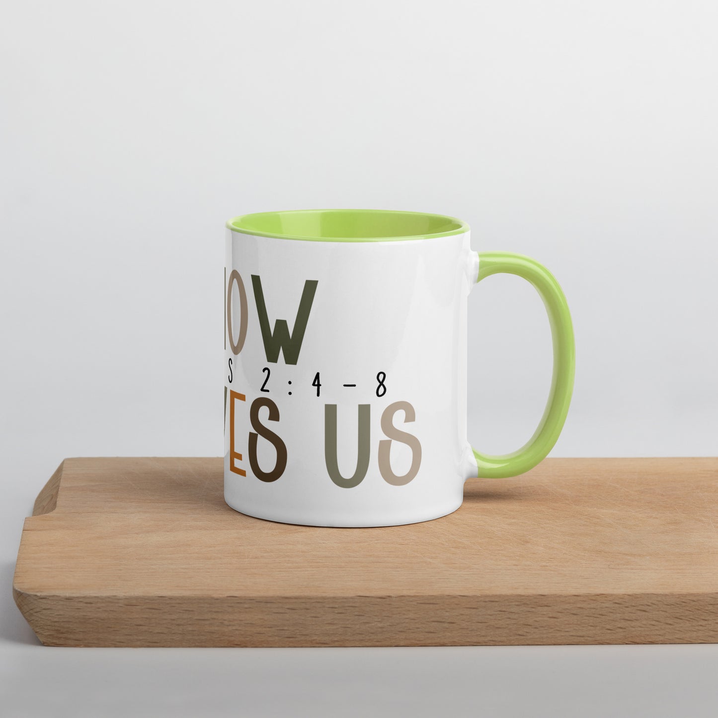 Oh How He Loves Us Mug with Color Inside