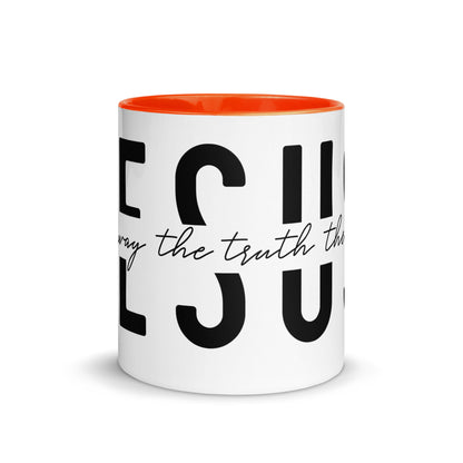 Jesus the Way the Truth the Life Mug with Color Inside