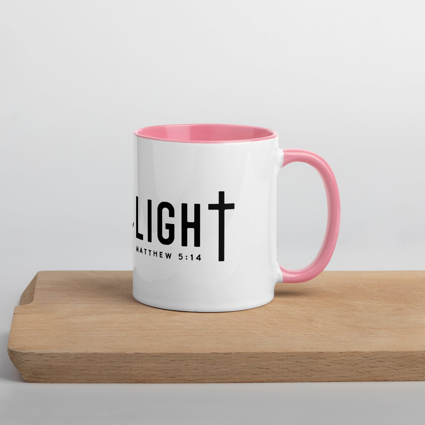 Be the Light Matthew 5:14 Contrast Color Mug (Many Colors Available)