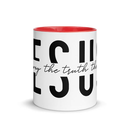 Jesus the Way the Truth the Life Mug with Color Inside