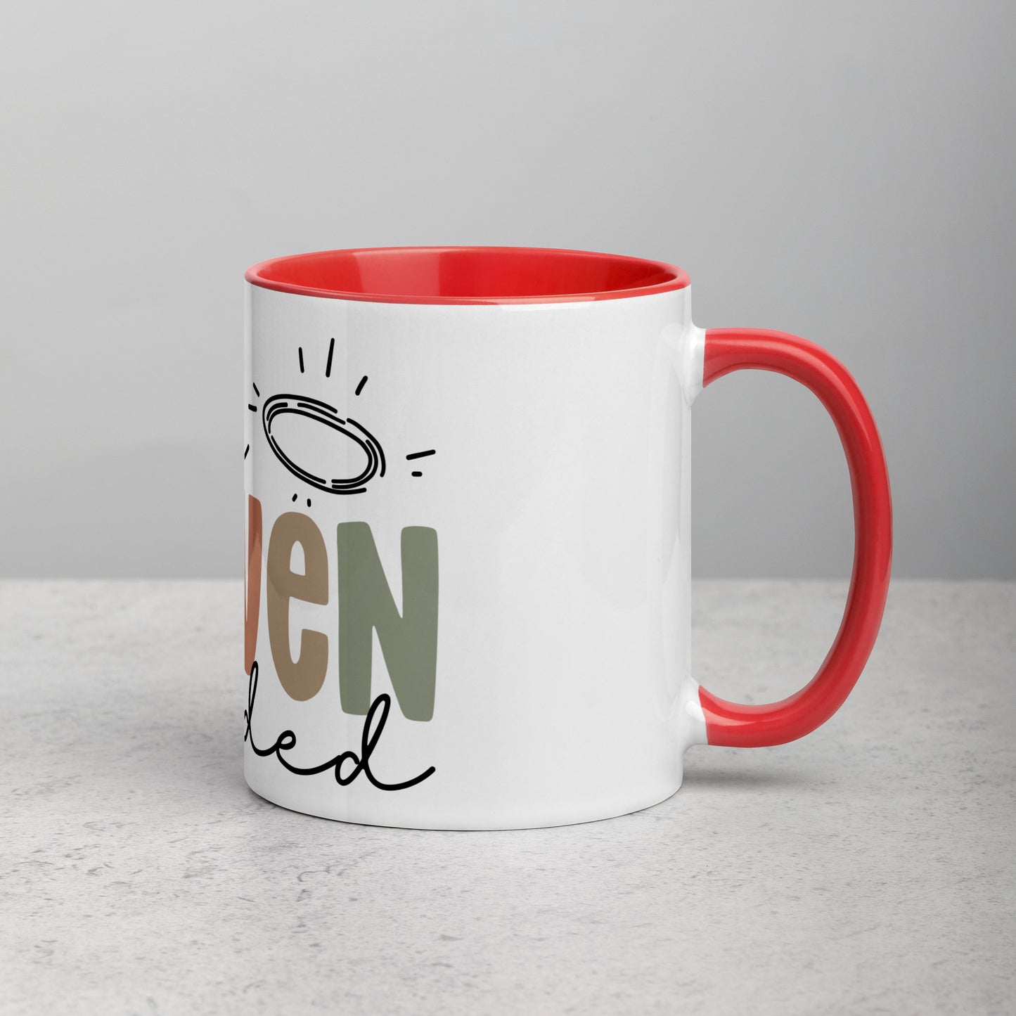 Make Heaven Crowded Mug with Color Inside (Multiple Sizes Available)