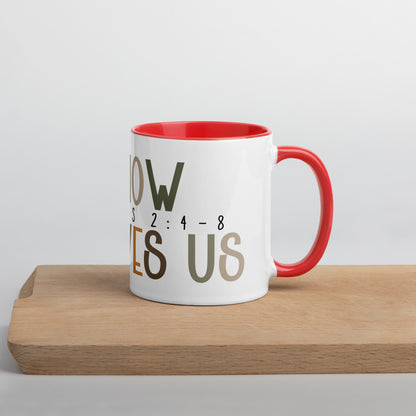 Oh How He Loves Us Mug with Color Inside