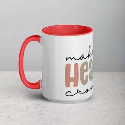 Make Heaven Crowded Mug with Color Inside (Multiple Sizes Available)