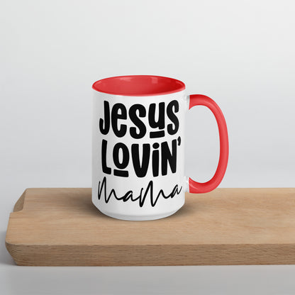 Jesus Lovin' Mama Mug with Color Inside (Multiple Sizes Available)