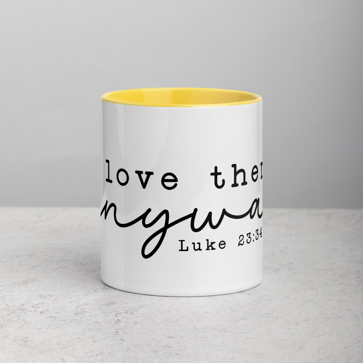 Love Them Anyway Mug with Color Inside