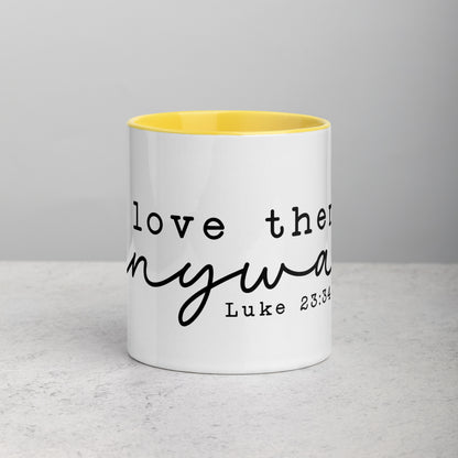 Love Them Anyway Mug with Color Inside