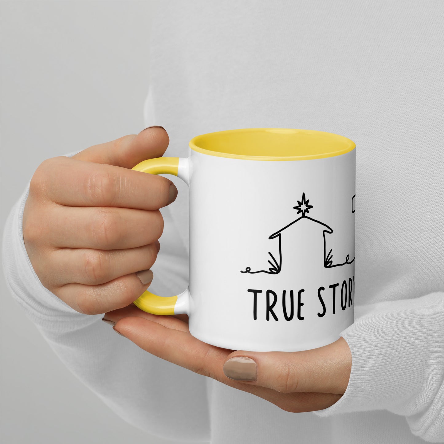 This is a True Story Mug with Color Inside