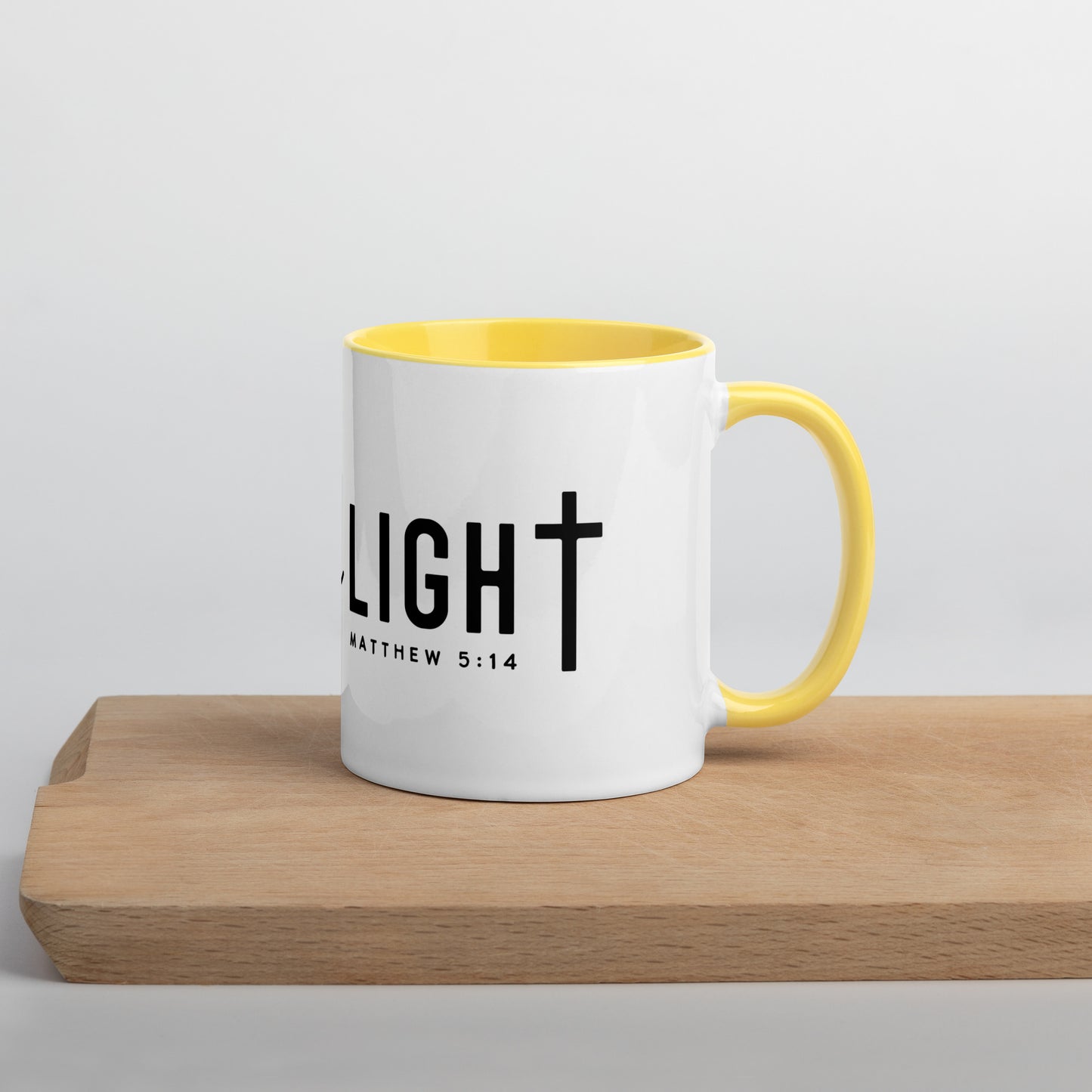 Be the Light Matthew 5:14 Contrast Color Mug (Many Colors Available)