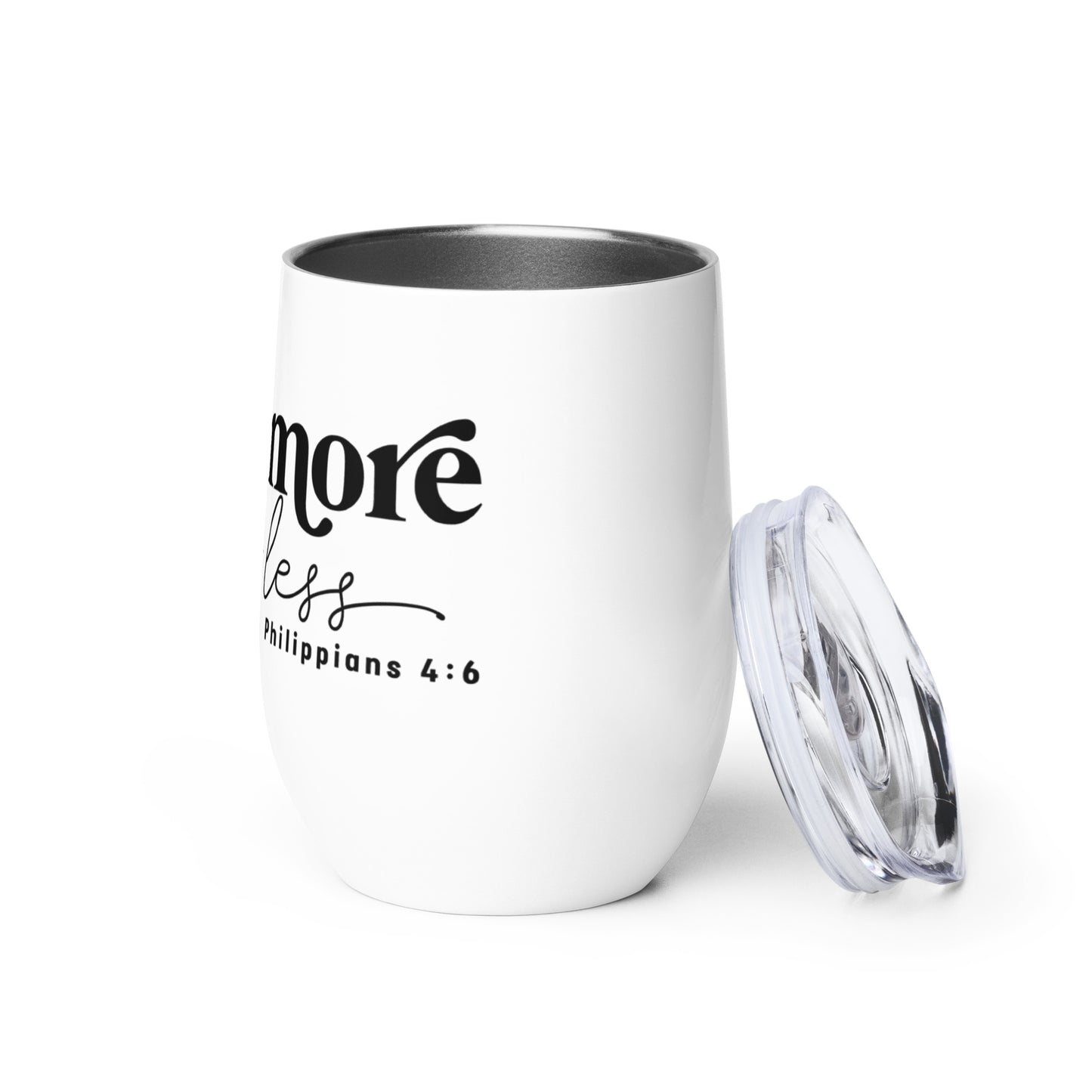 Pray More Worry Less Wine Tumbler