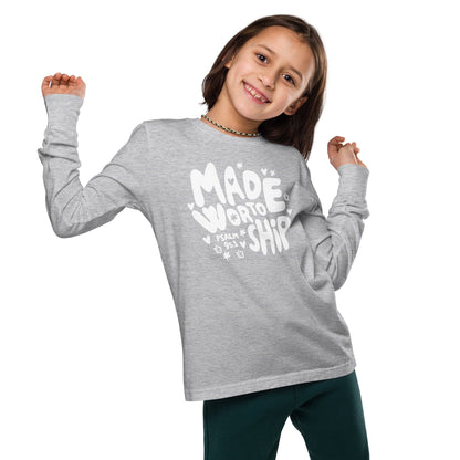 Made to Worship (W) Youth Long Sleeve Tee