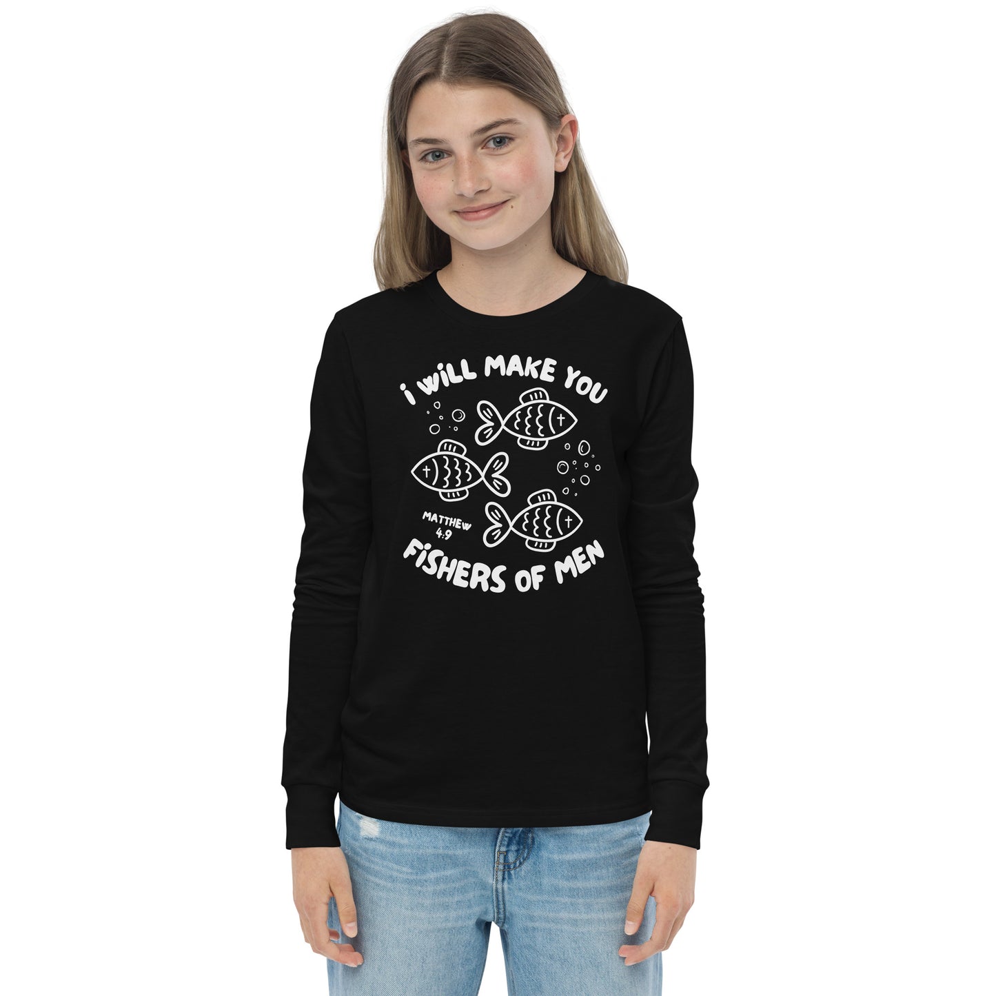 I Will Make You Fishers of Men (W) Youth Long Sleeve Tee