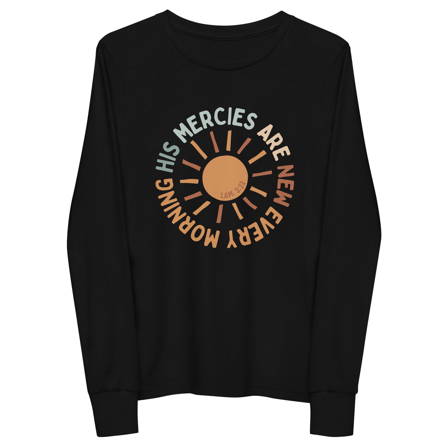 His Mercies are New Every Morning (Color) Youth Long Sleeve Tee