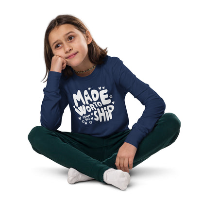 Made to Worship (W) Youth Long Sleeve Tee