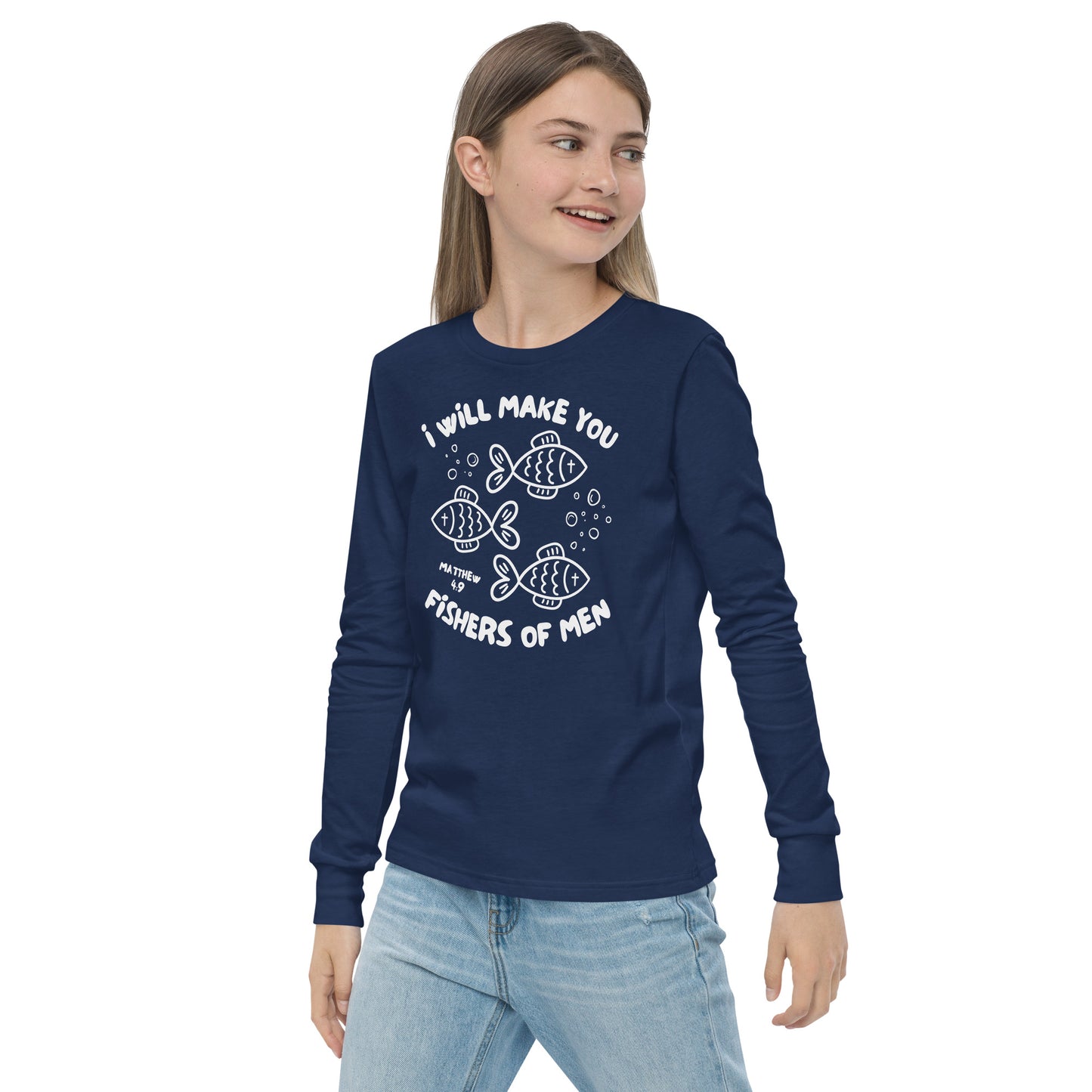 I Will Make You Fishers of Men (W) Youth Long Sleeve Tee