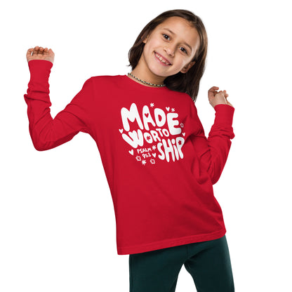 Made to Worship (W) Youth Long Sleeve Tee