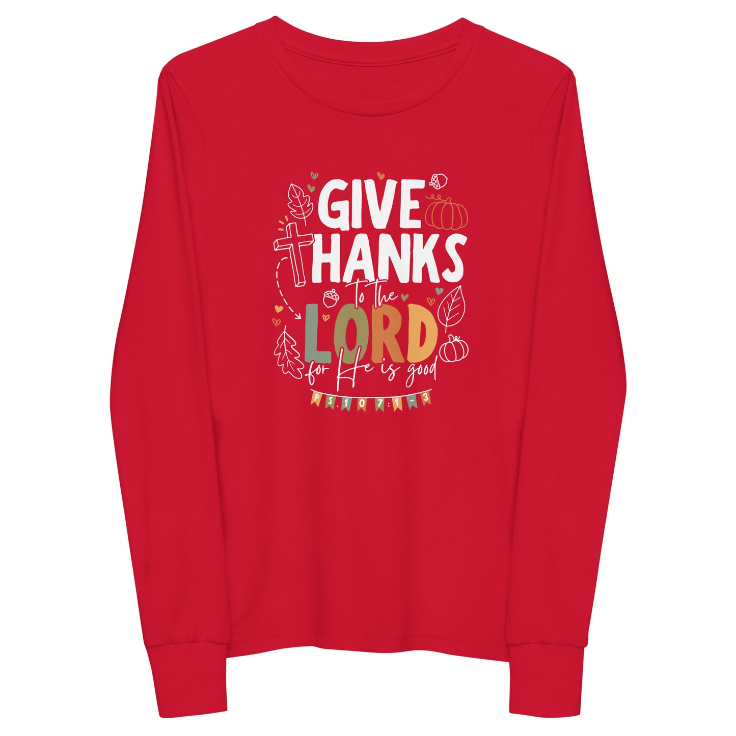 Give Thanks to the Lord (W) Youth Long Sleeve Tee