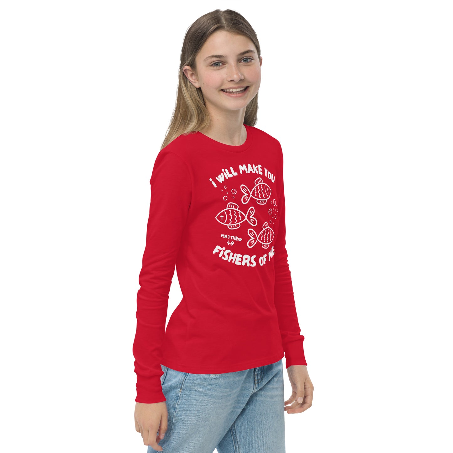 I Will Make You Fishers of Men (W) Youth Long Sleeve Tee