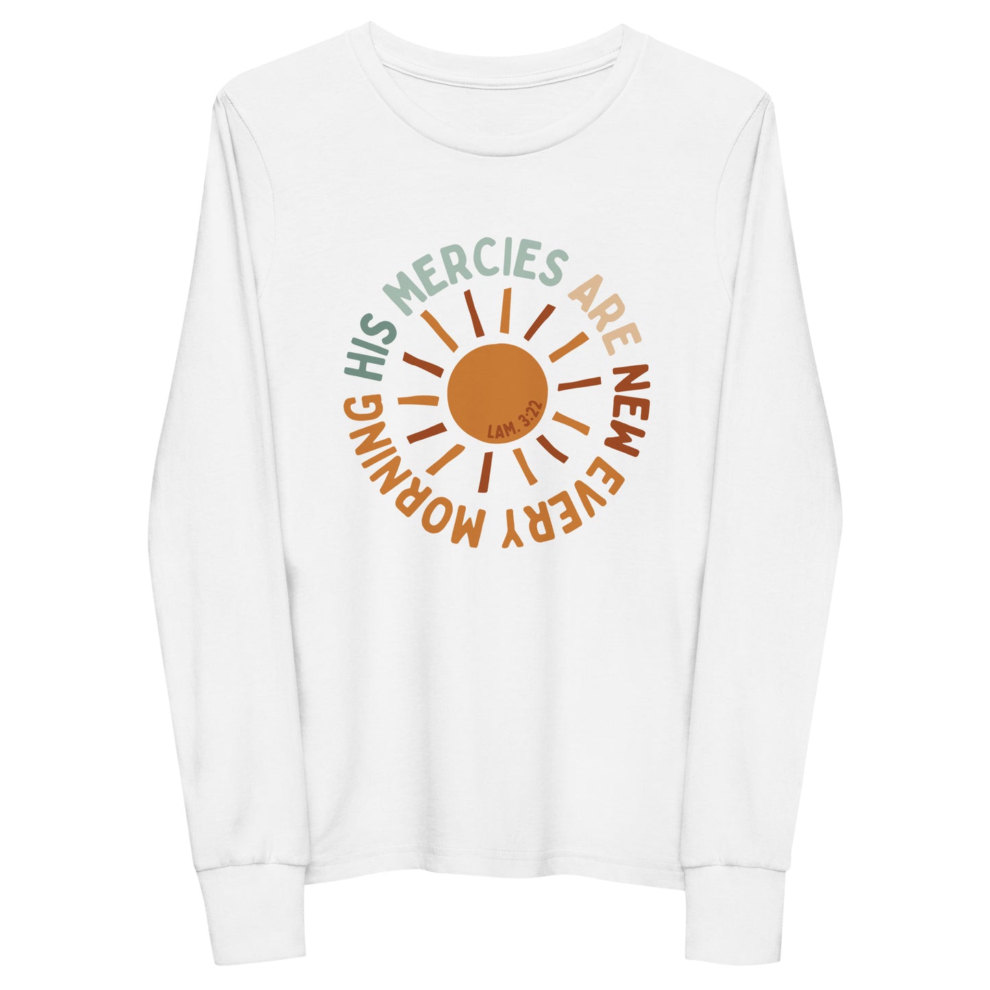 His Mercies are New Every Morning (Color) Youth Long Sleeve Tee