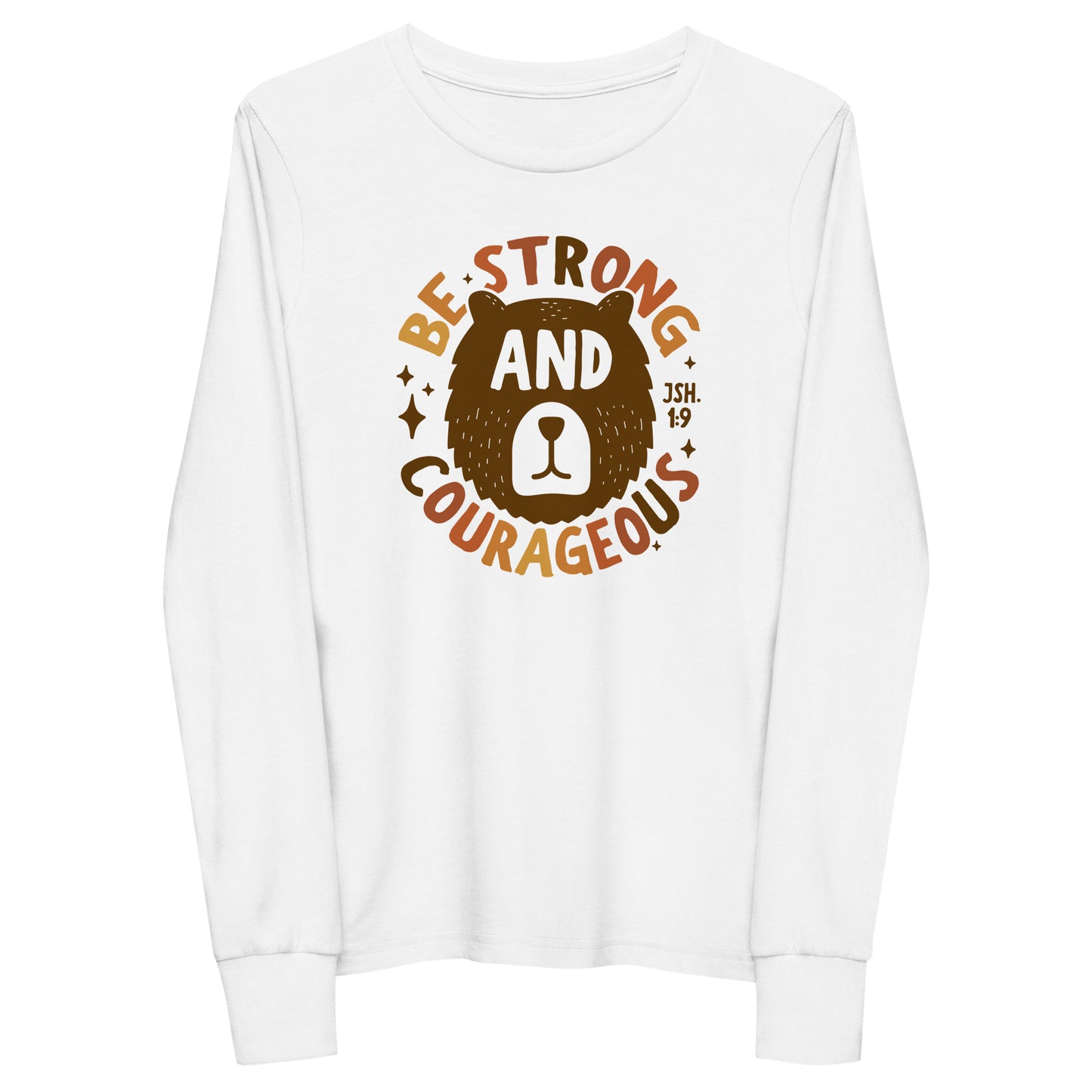 Be Strong and Courageous (Color) Youth Long Sleeve Tee