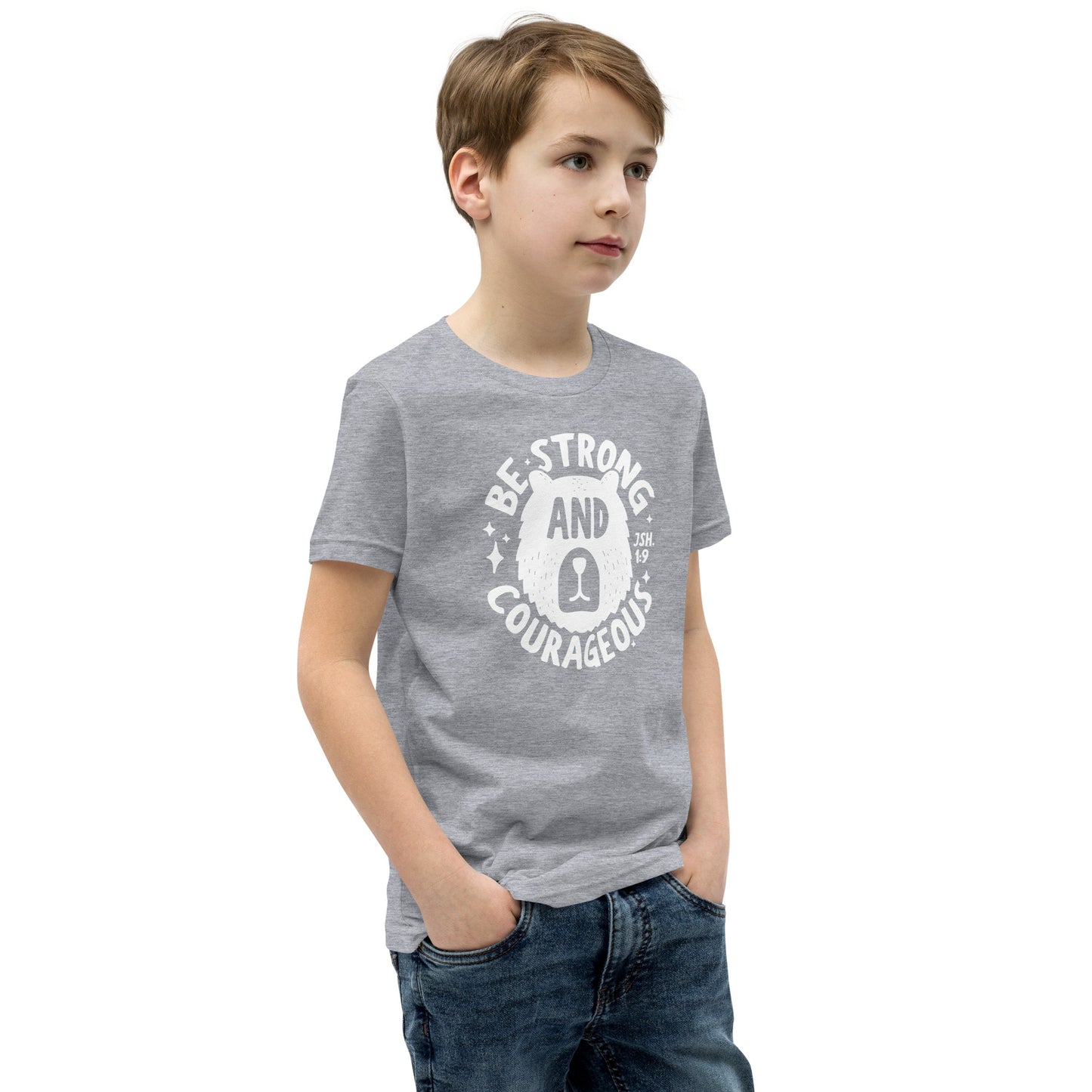 Be Strong & Courageous (W) Youth Short Sleeve T-Shirt