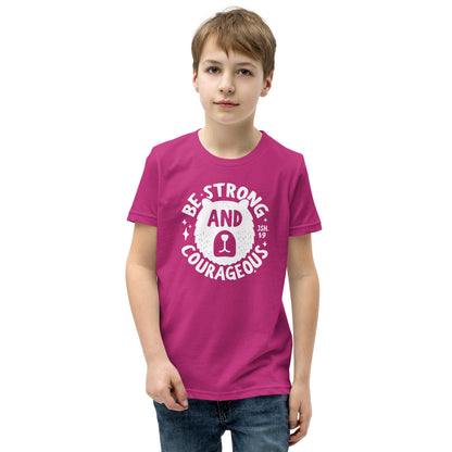 Be Strong & Courageous (W) Youth Short Sleeve T-Shirt