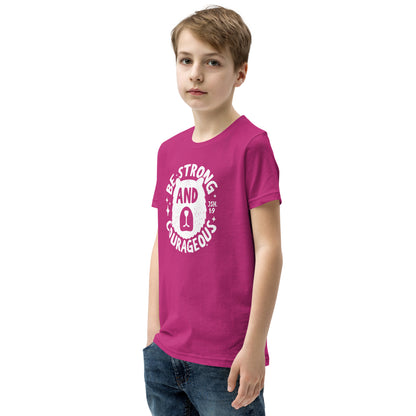 Be Strong & Courageous (W) Youth Short Sleeve T-Shirt