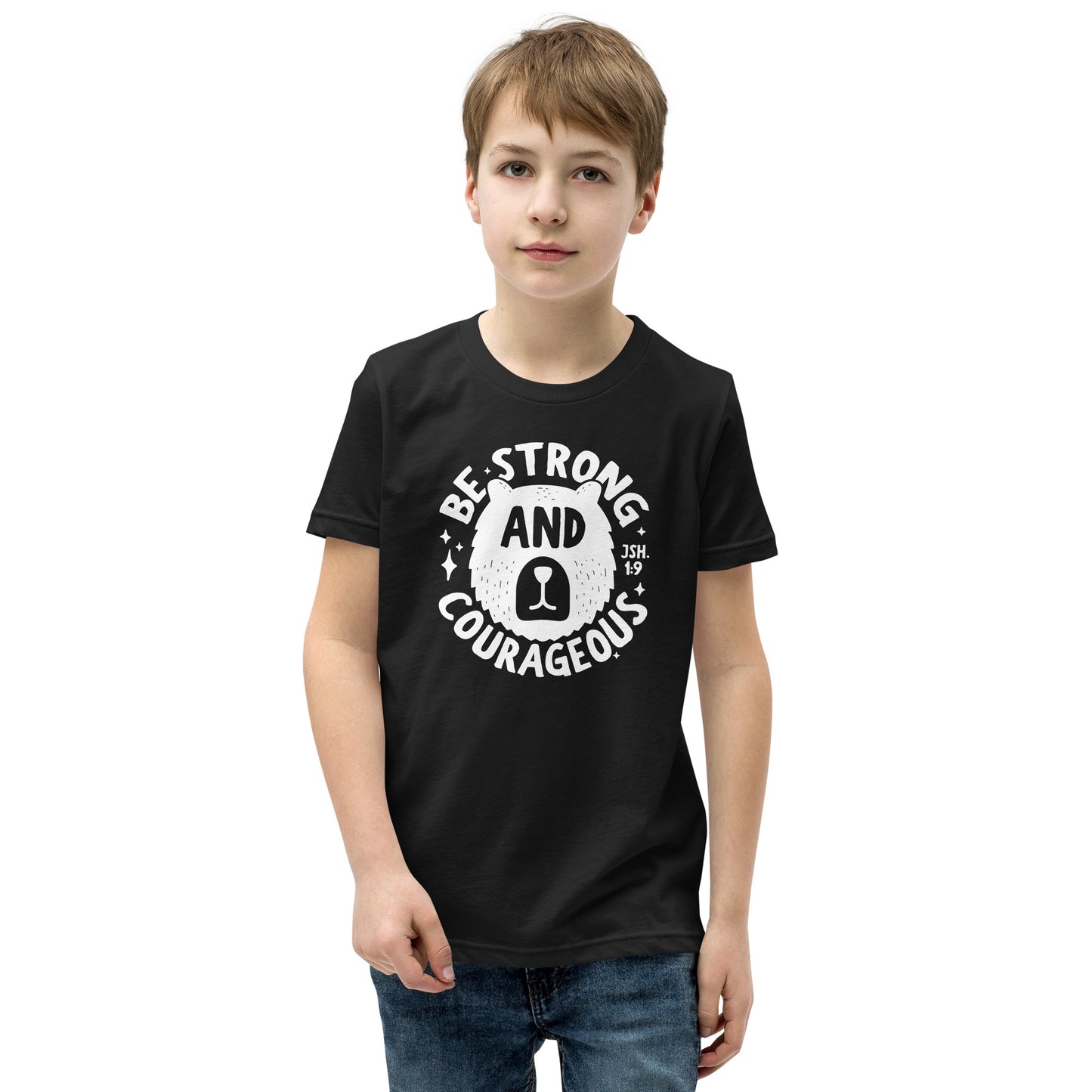 Be Strong & Courageous (W) Youth Short Sleeve T-Shirt