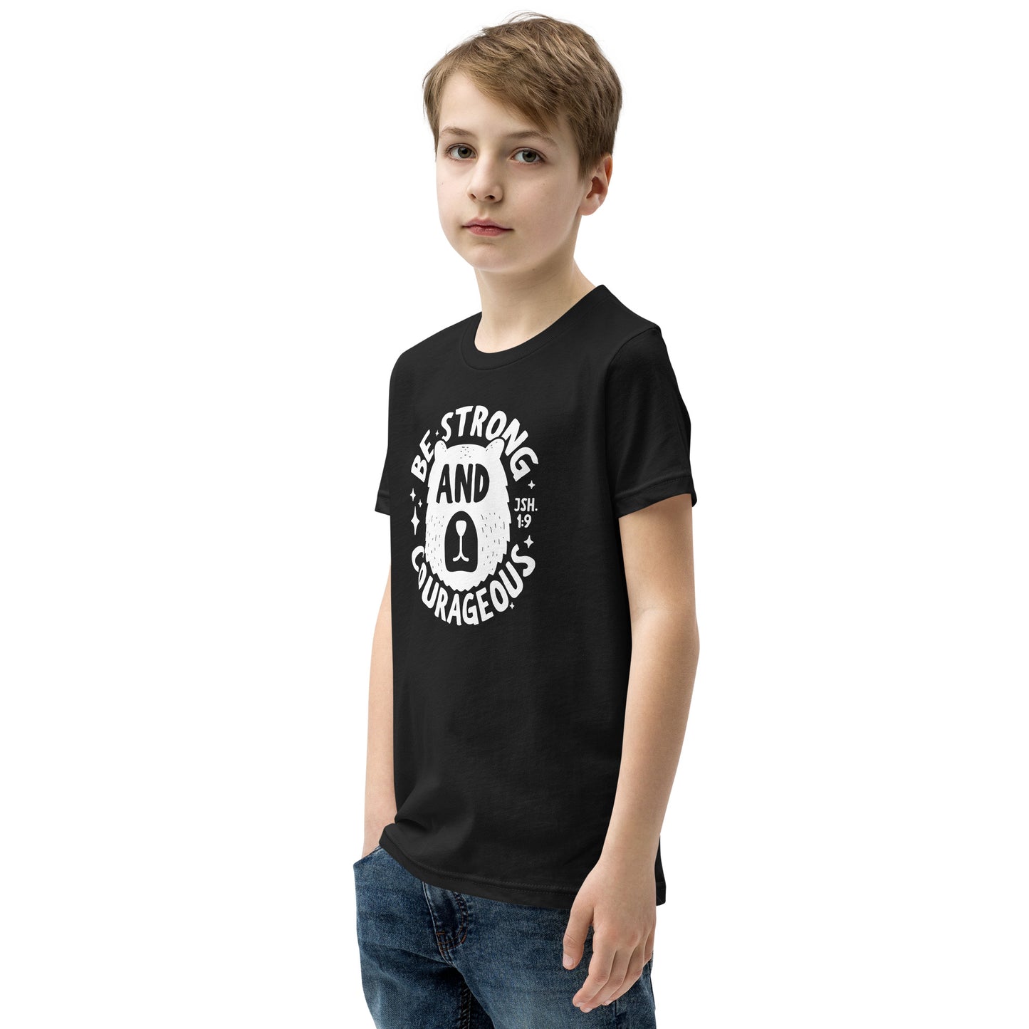 Be Strong & Courageous (W) Youth Short Sleeve T-Shirt