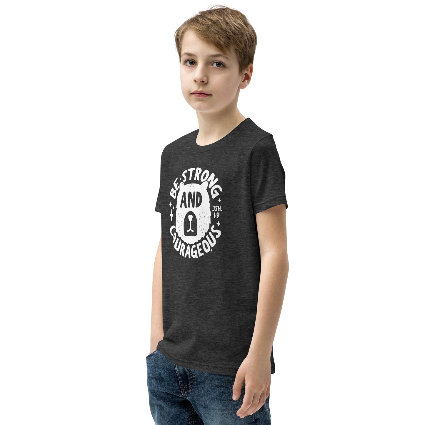 Be Strong & Courageous (W) Youth Short Sleeve T-Shirt