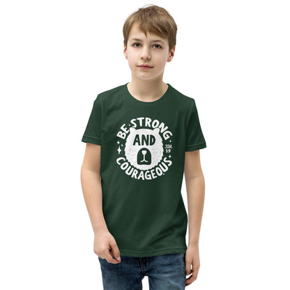 Be Strong & Courageous (W) Youth Short Sleeve T-Shirt