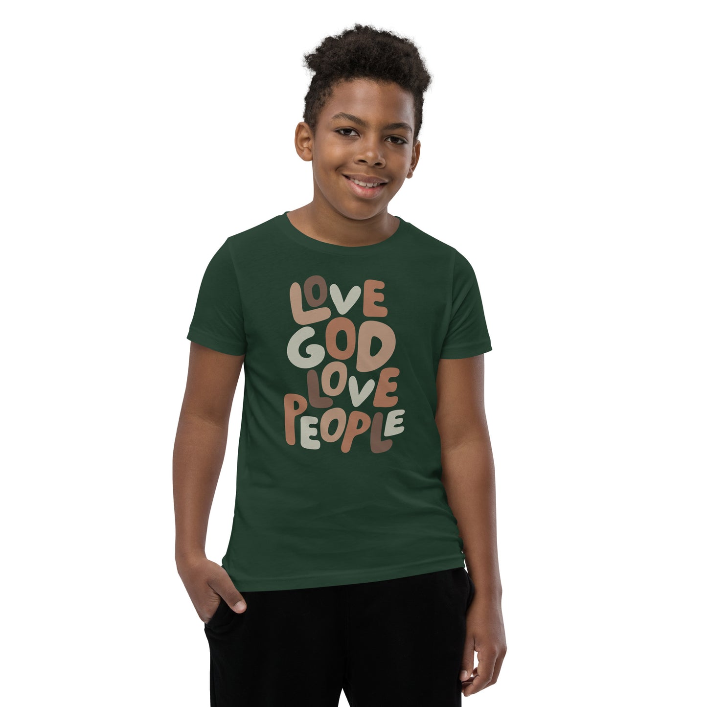 Love God Love People Youth Short Sleeve T-Shirt