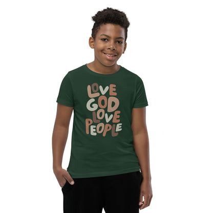 Love God Love People Youth Short Sleeve T-Shirt