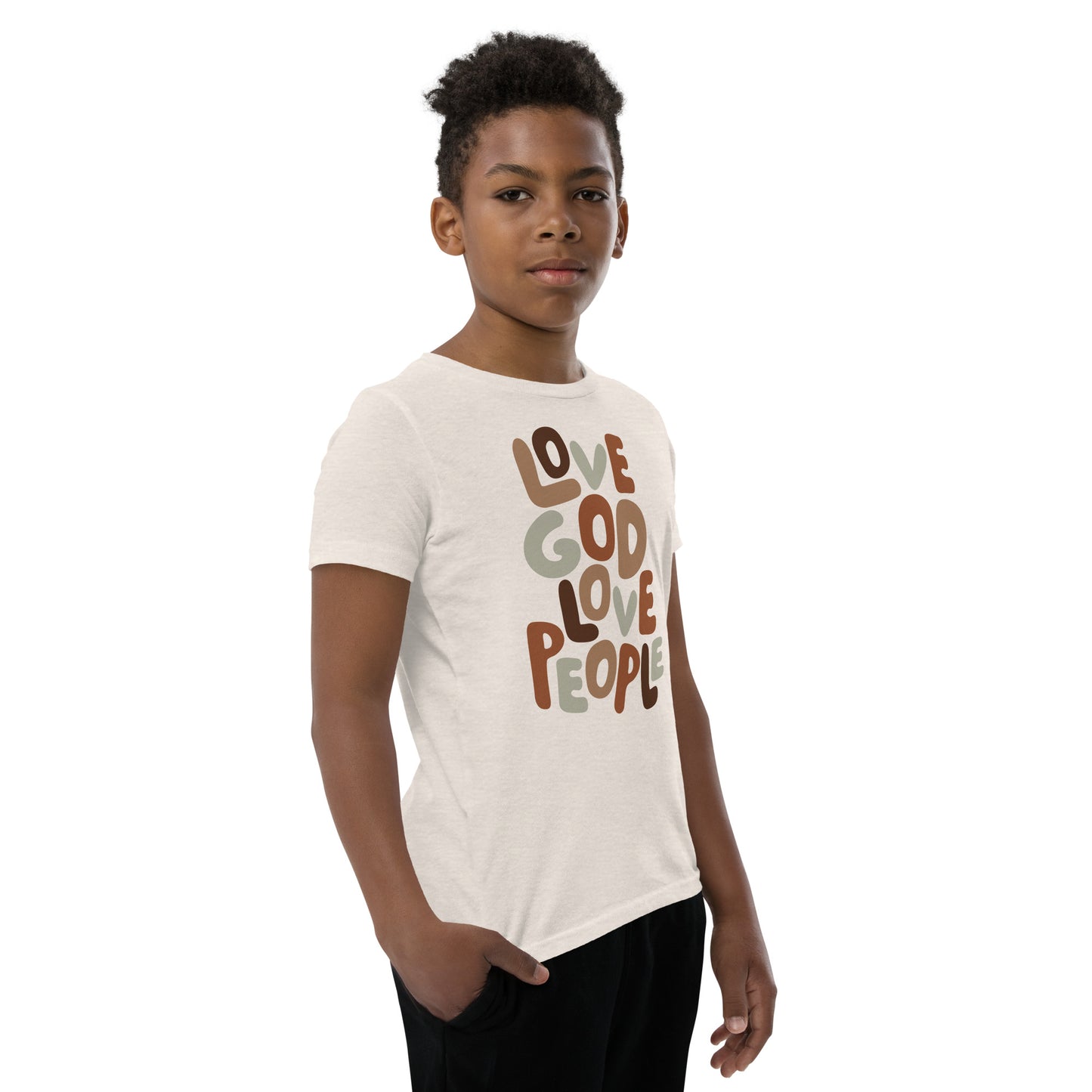 Love God Love People Youth Short Sleeve T-Shirt