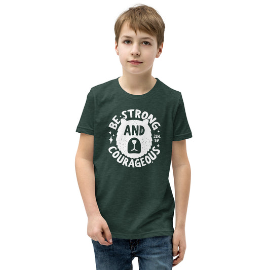 Be Strong & Courageous (W) Youth Short Sleeve T-Shirt