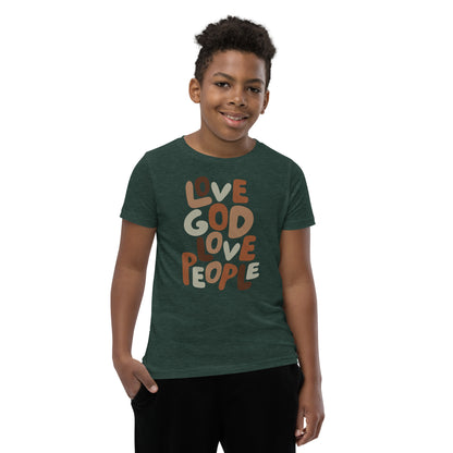 Love God Love People Youth Short Sleeve T-Shirt