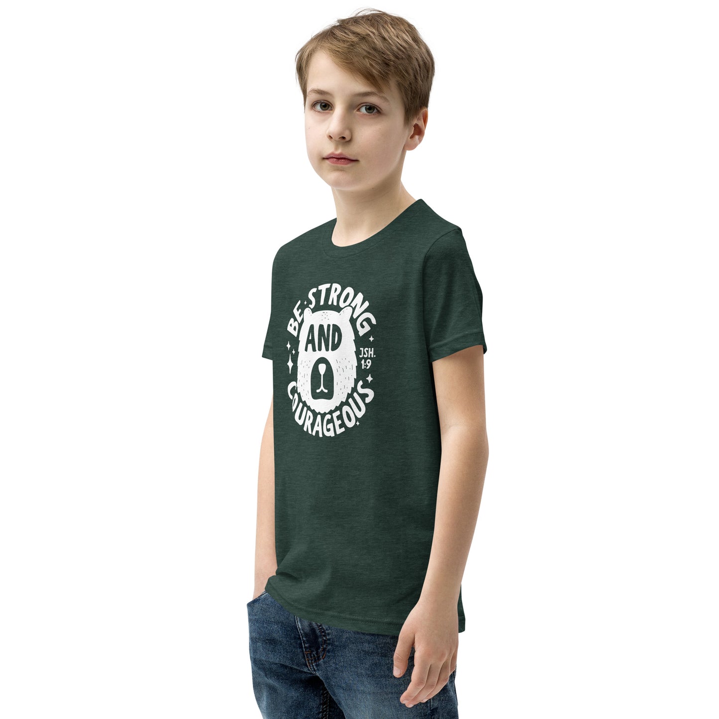 Be Strong & Courageous (W) Youth Short Sleeve T-Shirt