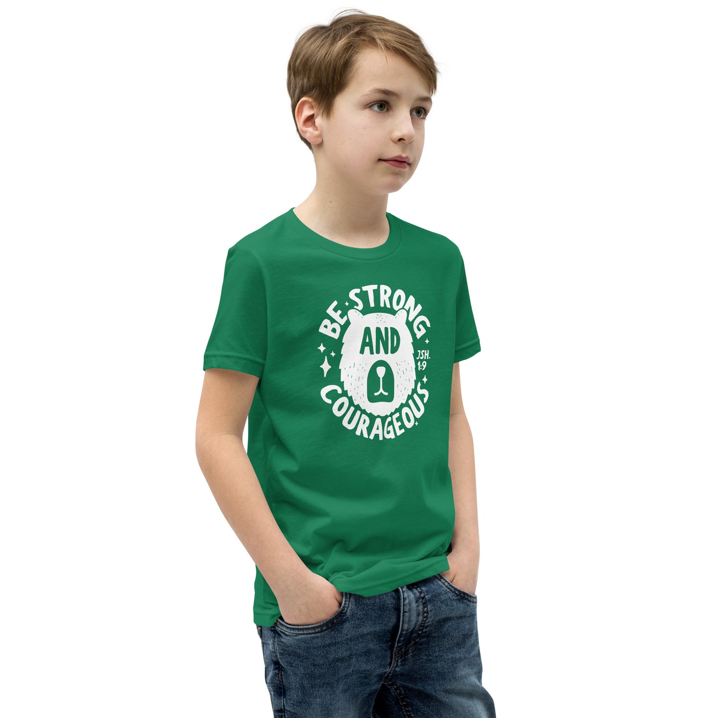 Be Strong & Courageous (W) Youth Short Sleeve T-Shirt