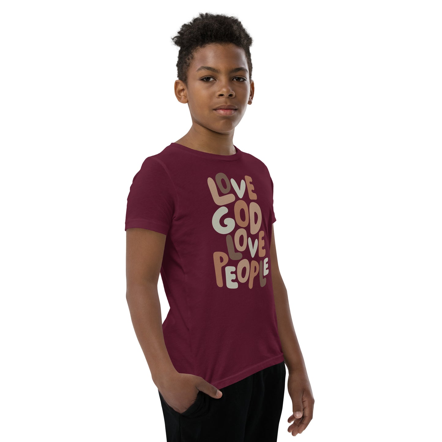 Love God Love People Youth Short Sleeve T-Shirt