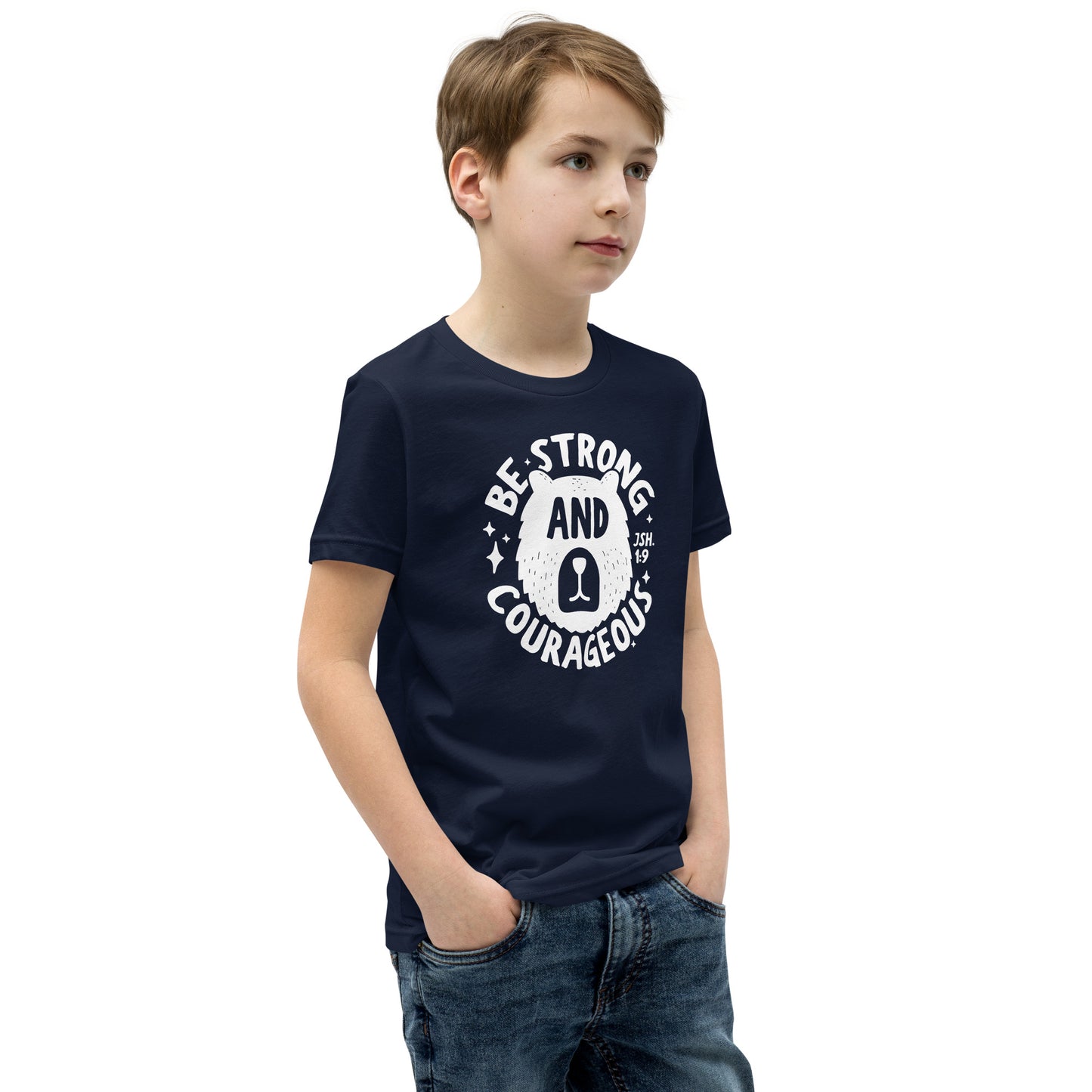 Be Strong & Courageous (W) Youth Short Sleeve T-Shirt