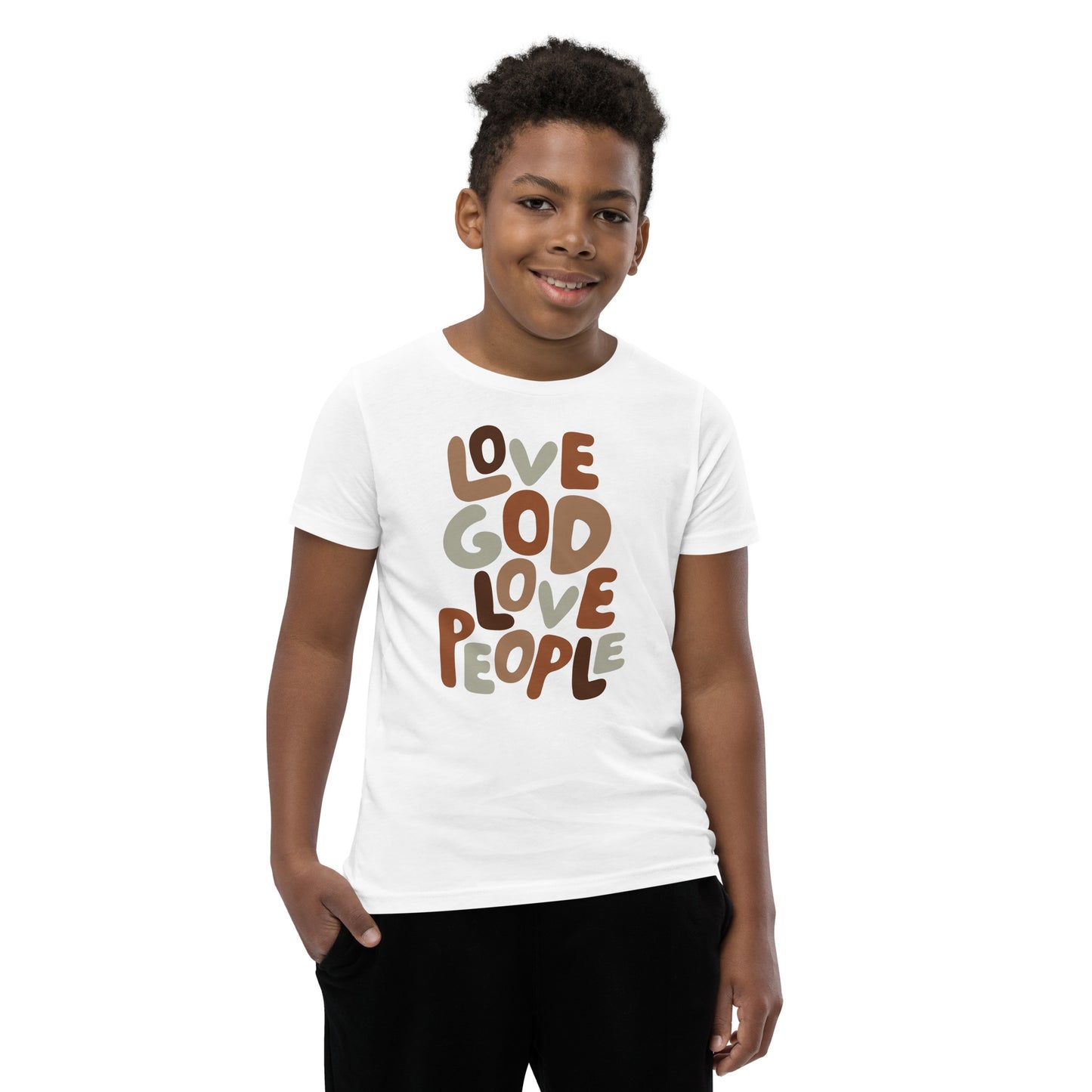 Love God Love People Youth Short Sleeve T-Shirt