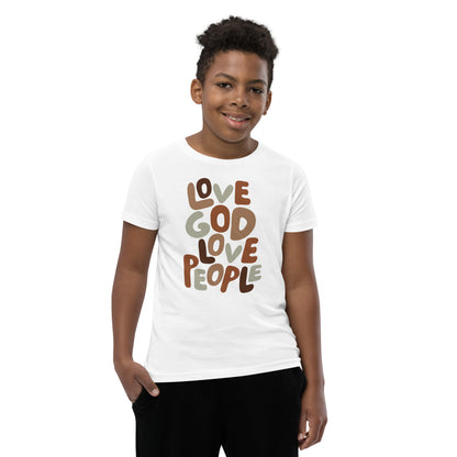 Love God Love People Youth Short Sleeve T-Shirt